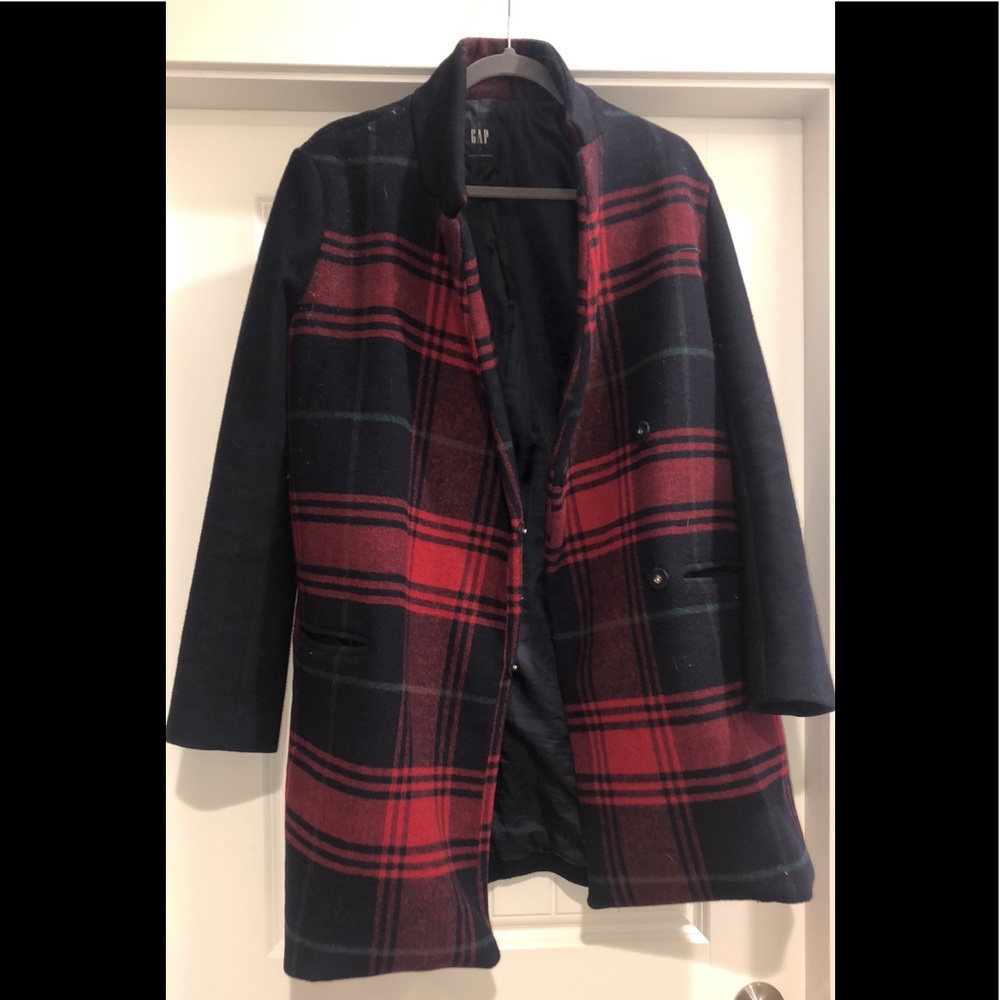 Plaid Wool Car Coat